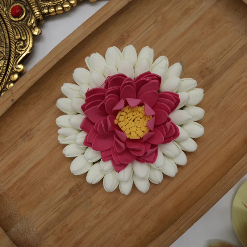 Double Layer Jasmine Lotus Alligator Hair Clip